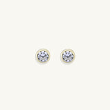 Circle Cubic Zirconia Studs
