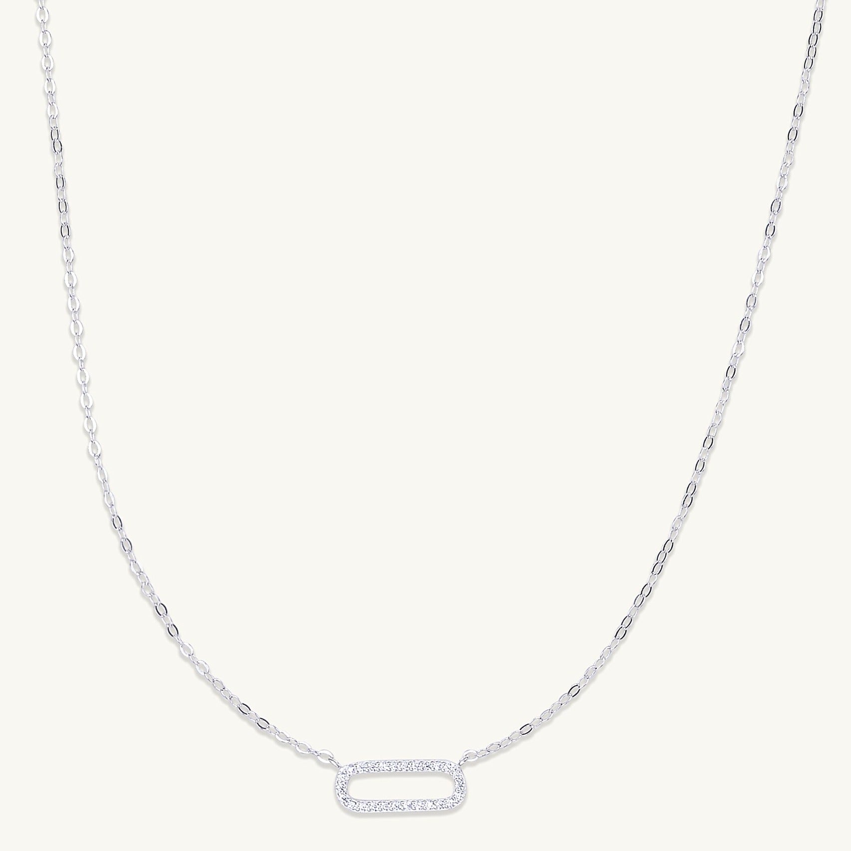 Curved Bar Sapphire Necklace
