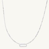 Curved Bar Sapphire Necklace