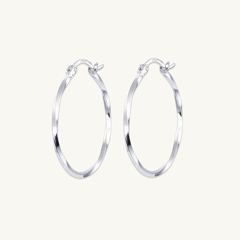 Large Swirl Hoop Earrings