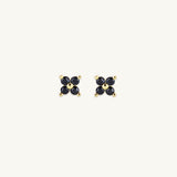 Black Clover Sapphire Earrings