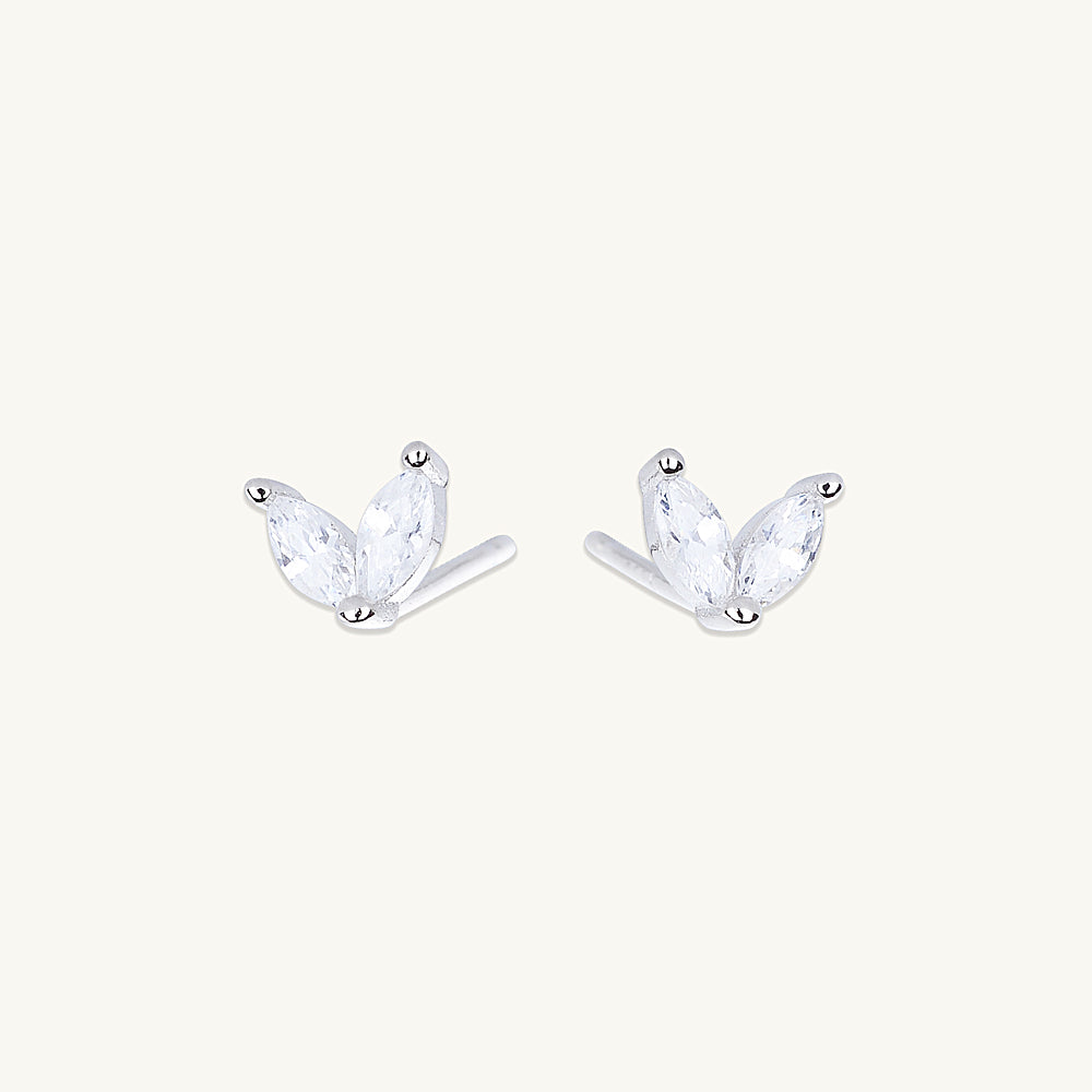 Angel Wings Sapphire Stud Earrings