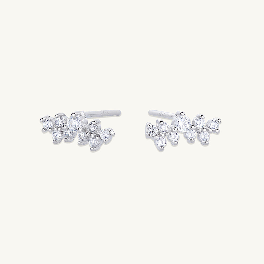 Starry Cluster Sapphire Stud Earrings