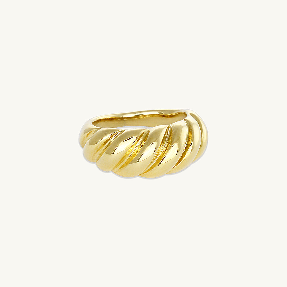 Croissant Dome Statement Ring