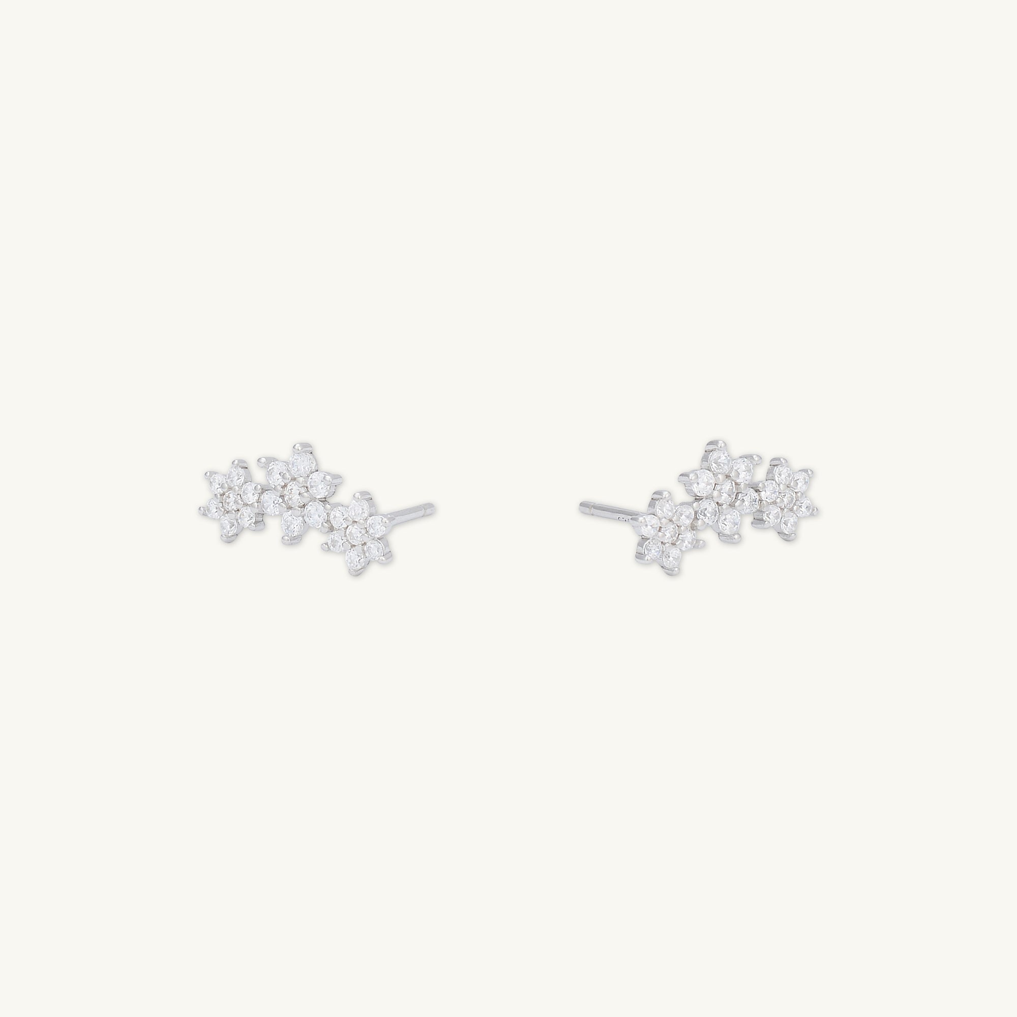 Daisy Cluster Sapphire Earrings