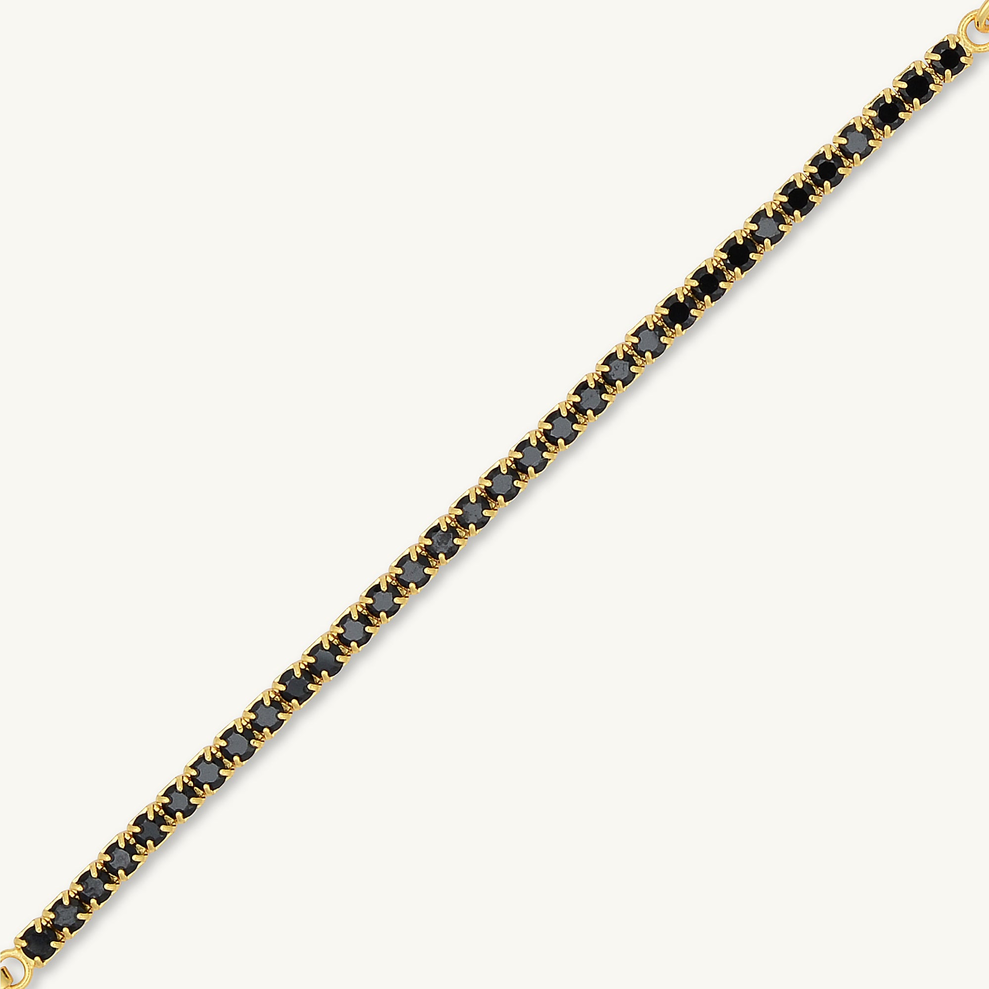 Black Tennis Link Chain Bracelet