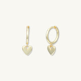 Heart Huggie Hoop Earrings