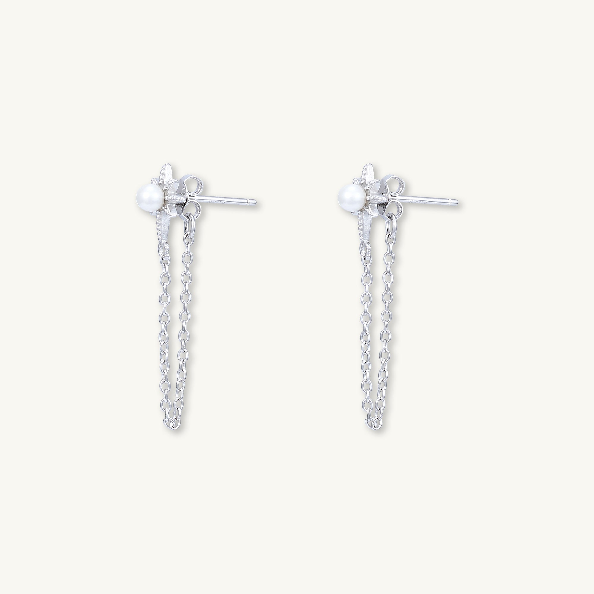 Starlight Pearl Dangling Earrings