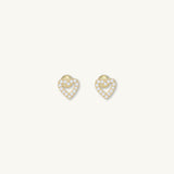 Heart Sapphire Barbell Stud Cartilage Earrings