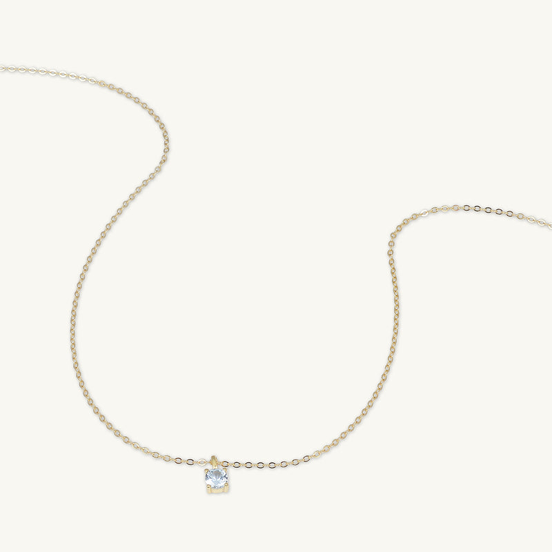 Classic Birthstone Necklace March