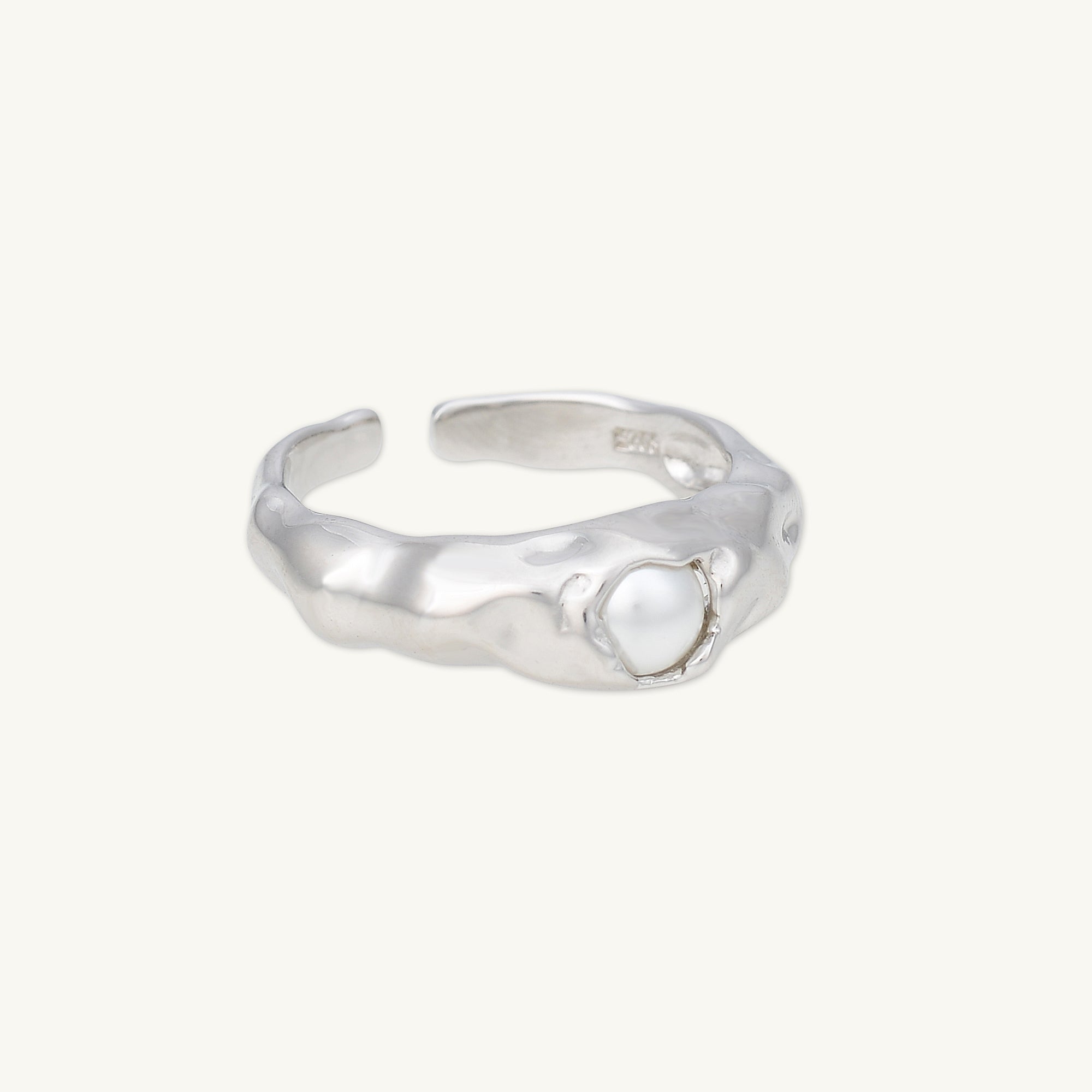 Classic Molten Pearl Open Ring