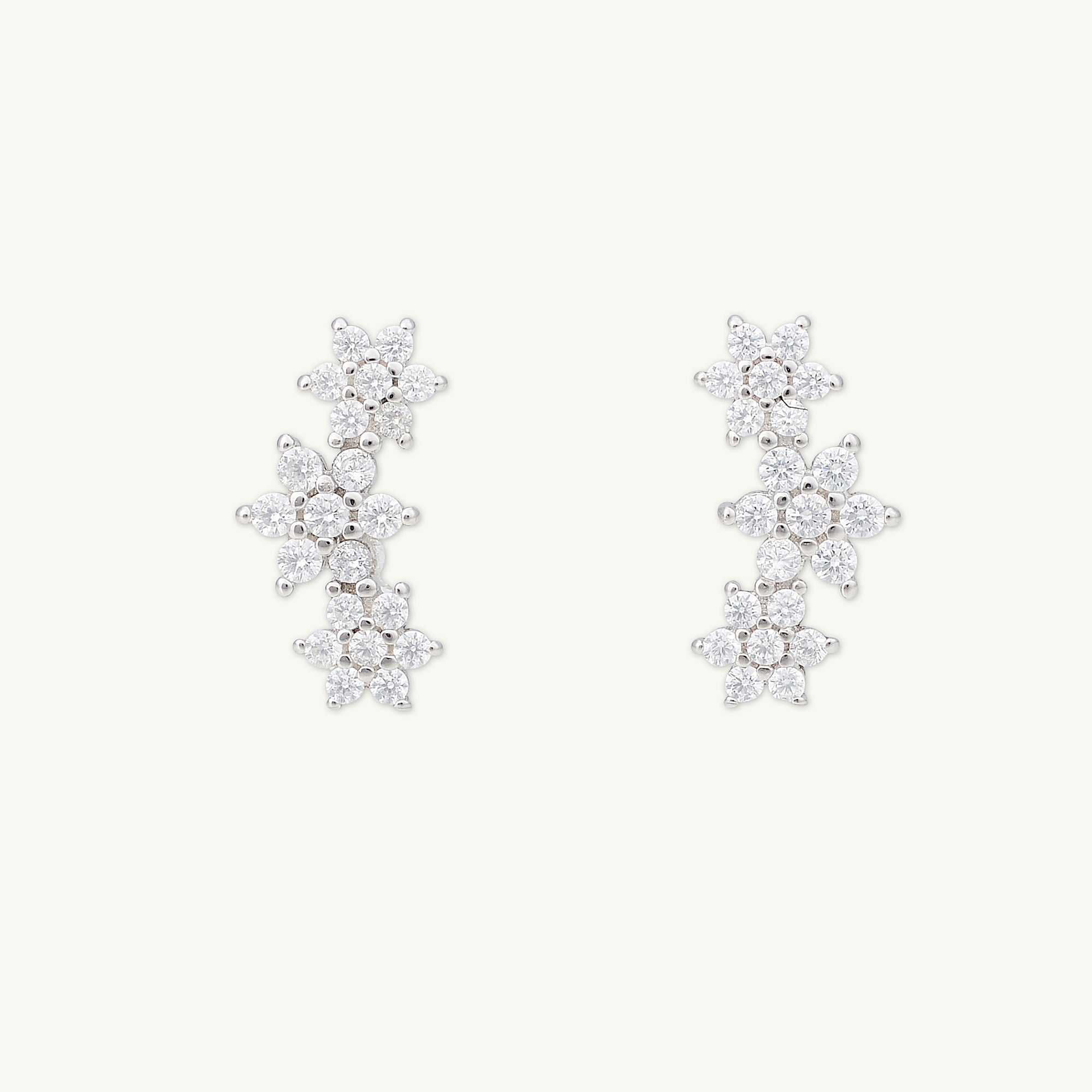 Daisy Cluster Sapphire Earrings