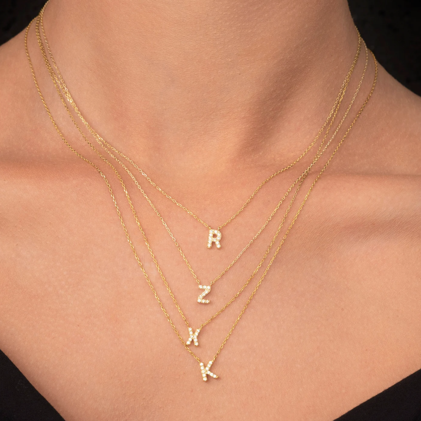 The Original Initial Sapphire Letter Necklace