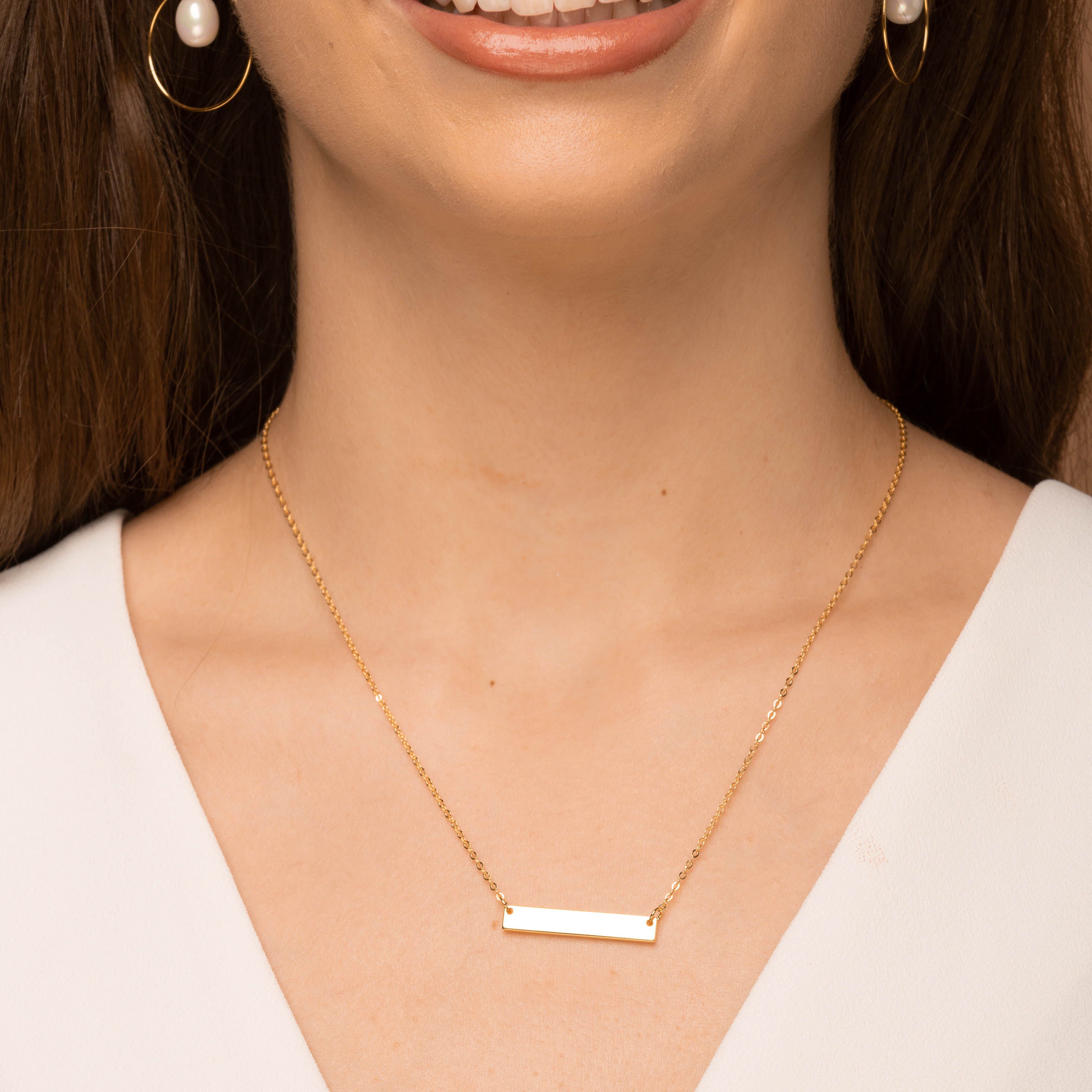 MAMA Engraved Bar Necklace