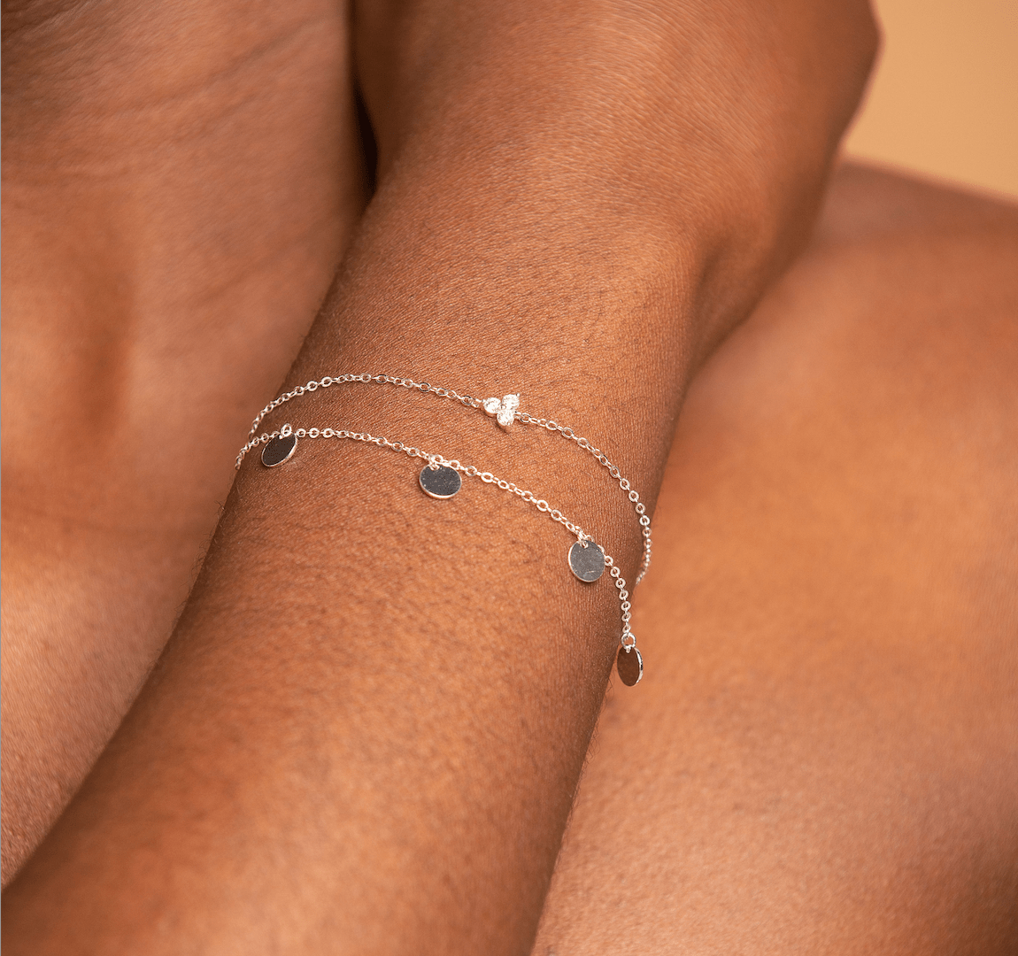 Disc Chain Stacking Bracelet - Camile & Stone