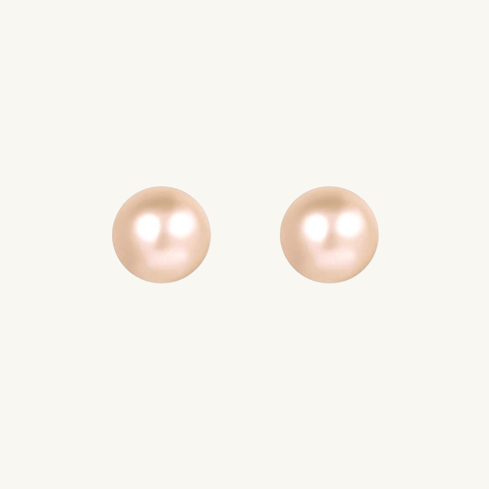 Freshwater Orange Pearl Studs - Camile & Stone