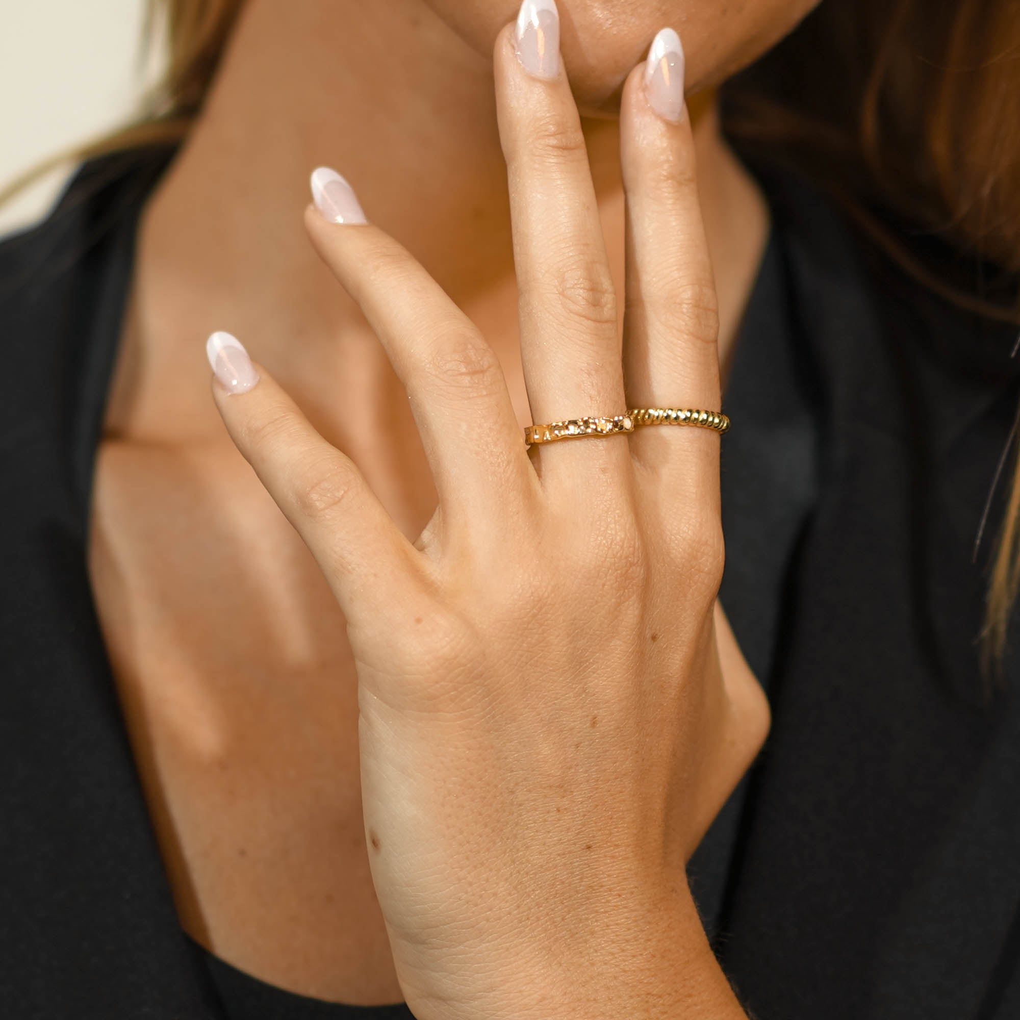 Molten Gemstone Opal Open Ring - Camile & Stone
