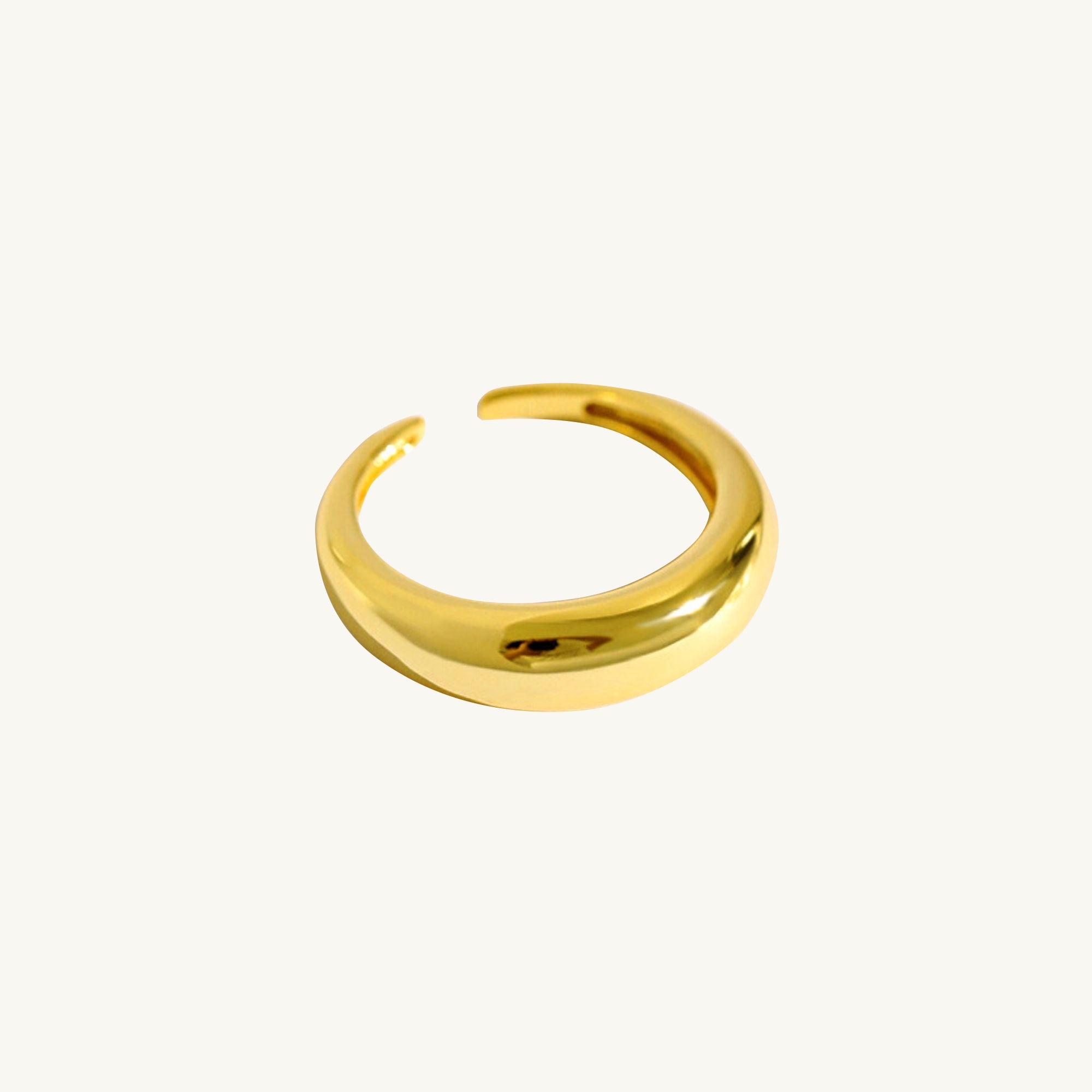 Thin Dome Adjustable Open Ring