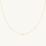 The Original Initial Letter Solid Heart Necklace