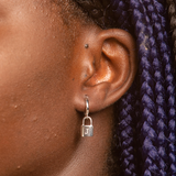 Padlock Initial Letter Earrings