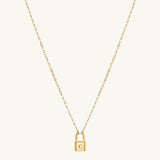 Padlock Initial Letter Necklace