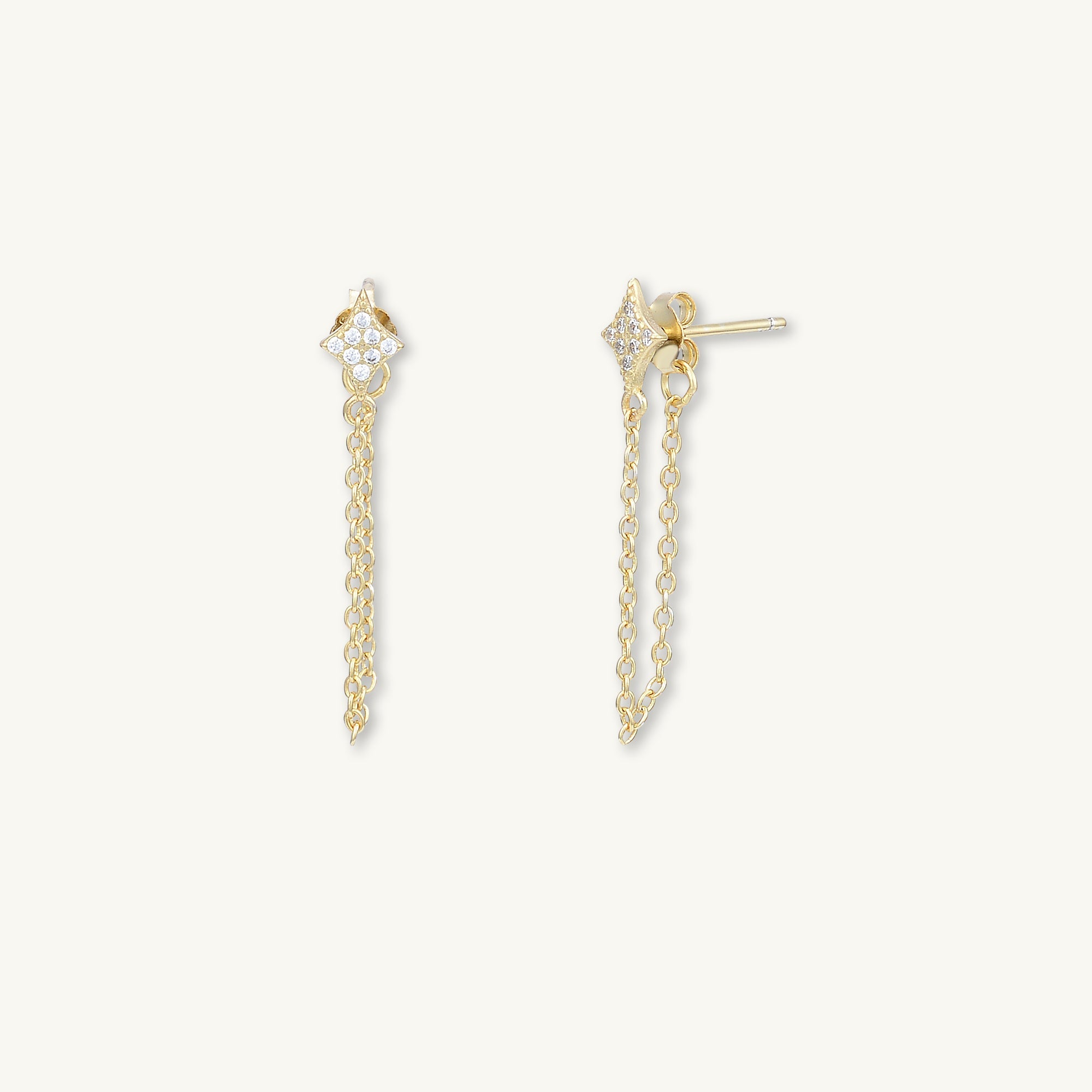 Starlight Sapphire Dangling Earrings - Camile & Stone