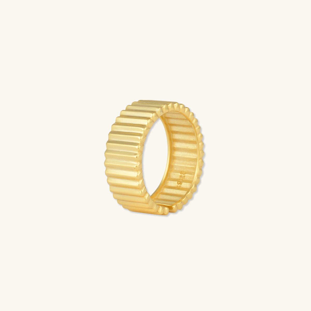 Thick Ridges Open Ring
